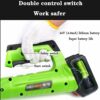 Battery Grass Cutter, Household Small Portable Rechargeable Weeder, Multifunctional Electric Lawn Mower 2 Blade Configurations (Color : Green, Si