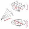 Air Fryer Rack Set Stainless Steel Air Fryer Grilling Rack Accessories with 3 Skewers Multi-purpose Double Layer Rack Airfryer Grill Pan for Barb