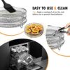 Savieva Stackable Air Fryer Rack, Stainless Steel 3-Layer Dehydrator Racks with 6pcs Silicone Feet for 4.8-6.6L Ninja Dual Air Fryer, Oven, Micro