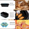 Apluskis Dual Air Fryer Accessories with Air Fryer Silicone Liners, 7 PCS Double Basket AirFryer Accessory Set for Ninja AF300UK AF400UK, Tower T