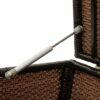 LUKEO Garden Storage Box Resin Weave 100x50x50cm Brown Designed with A Spacious Trunk Made From A Coated Steel Frame