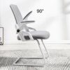 ygqbgy Furniture Mesh Side Reception Chair Office Chair Ergonomic Mesh Mid-Back Computer Desk Chair