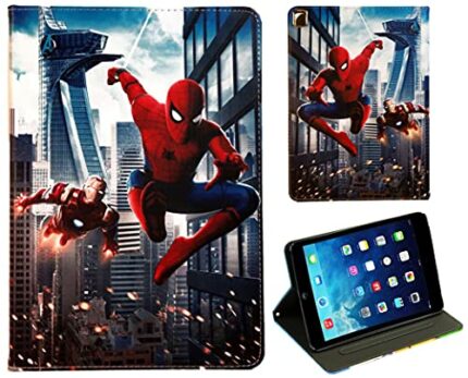 For Apple iPad Mini 1 2 3 4 5 Venom Spider-Man Авенгерс Hulk Tanos Captain America Marvel DC Smart Stand Case Cover
