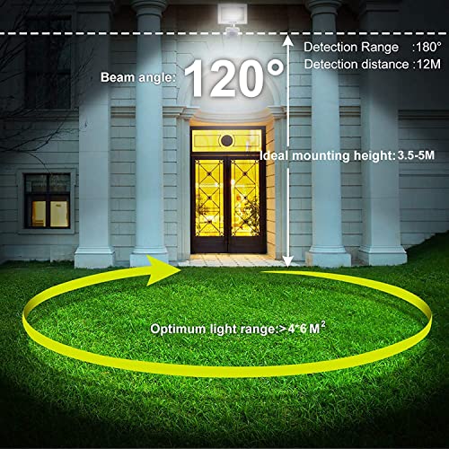 MEIKEE Security Lights with Motion Sensor 35W PIR Light Super Bright 3000 Lumen LED Sensor Flood Lights Outdoor IP66 Waterproof Daylight White Wa