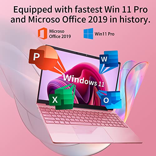 Fsjun Laptop【Win11 Pro/MS Office2019】 15.6 inch IPS FHD Display, 12th Gen Alder Lake N95 CPU (Up to 3.4Ghz), 16GB RAM, 256GB NVME SSD, USB3.0 x2,