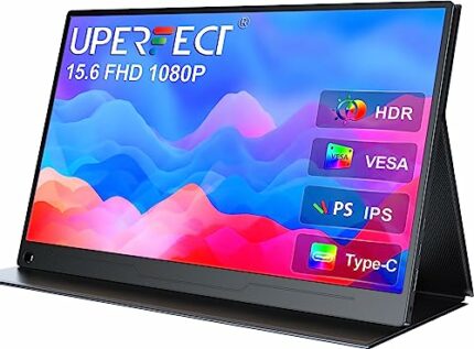 UPERFECT Portable Monitor FHD 1080P 15.6 Inch Monitor IPS Screen Matte Monitor, with Standard HDMI/Type-C, Support VESA, Second Monitor for Lapto