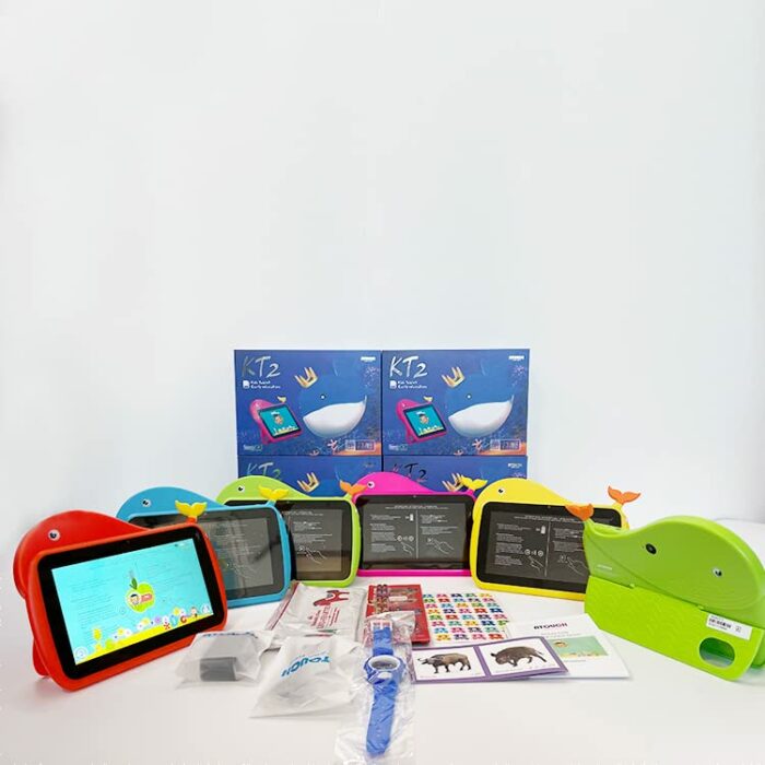 Atouch Kids Early Education Android Tablet KT2 7-Inch blue color Smart Tablet with 16GB/2GB RAM Bluetooth Quad Core CPU Wi-Fi Kids Tablet Pc Plus