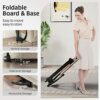 JOY worker Foldable Mobile Standing Desk, Pneumatic Height Adjustable Sit Stand Desk, 90° Tiltable Rolling Portable Laptop Desk with Wheels Non-S