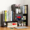 BRILENS 3 Tier Tree Bookshelf, 3 Shelf Bookcase, Modern Book Storage, Free Standing Tree Bookcase, Utility Organizer Shelves for Home Office, Liv