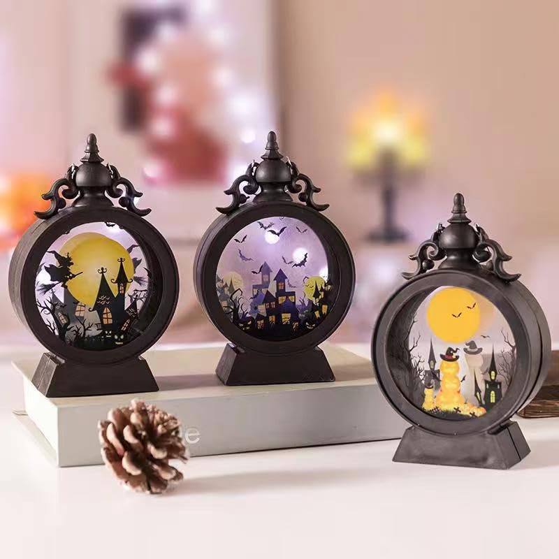 Pumpkin Lantern Lights for Kids Handheld,Lanterns with LED Candle Lights,Halloween Decoration Led Candle Flame,for Christmas, Halloween, Birthday
