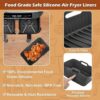 2Pcs Silicone Air Fryer Liners for Ninja Air Fryer Dual, Ninja Liner for Double Silicone Pot Ninja Air Fryer Accessories, Airfryer Liners Airfrye