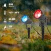 APONUO RGB Garden Pathway Lighting with Adapter, 30m/98.4ft 12V LED Landscape Lights with Remote Control IP66 Waterproof Color Changing Decorativ