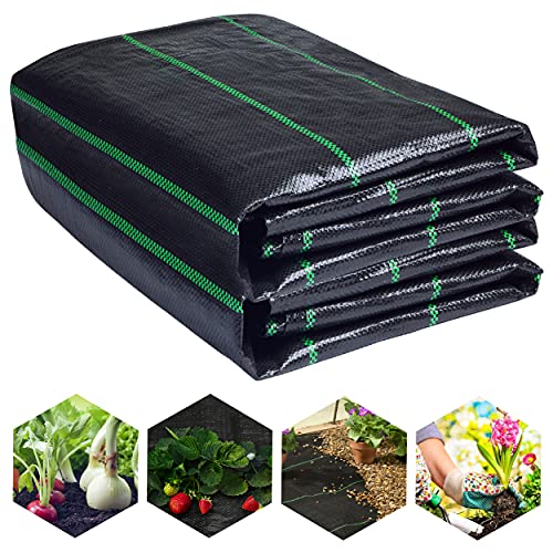 LawnScape Weed Control Membrane 2M x 10M UV Stabilized Woven PP Nature Friendly Heavy Duty Weed Barrier Fabric for Garden, Ground, Cover Sheet, R