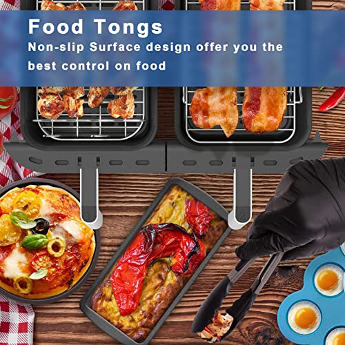 Air Fryer Accessories, 8 Pcs Dual Air Fryer Accessories for Ninja Air Fryer AF400UK & AF451UK & Tower T17088 & AF300UK, Collapsible Air Fryer Lin