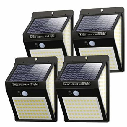 [4 Pack] 140LED Solar Security Lights Outdoor, Litogo Solar Motion Sensor Lights 270ºWide Angle Waterproof Solar Powered Durable Wall Lights Outs