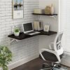 VOCD Folding Wall-Mounted Desk, Drop-Leaf Workbench Table for Small Spaces Office Home Kitchen Dining Table Computer Desk, Maximum Load 30 Kg - B