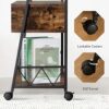 LAVIEVERT File Cabinet with Drawer, Mobile Filing Cabinet Printer Stand with Open Storage Shelves, Printer Table Cart with Wheel for Home Office