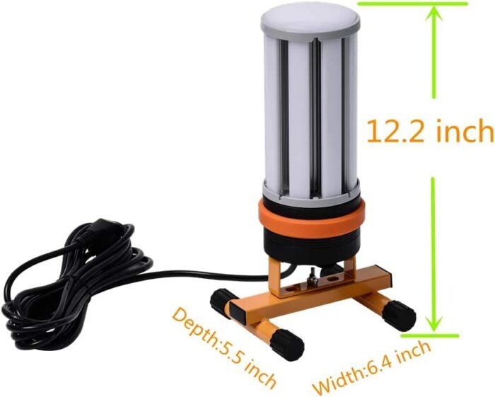 Choen 110V 240V 45W Led Work Ligh site Light Task Light site Lighting,5000 Lumens,360° Lighting Angle,Equal to 175-250W Metal Halide Work Light,B