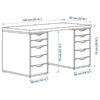 LAGKAPTEN/ALEX Desk,140x60 cm, durable and easy to care for. Desks for home. Desks & computer desks. Tables & desks. Furniture. (White)