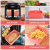 2 PCS Ninja Air Fryer Liners, Reusable Silicone Pots BPA Free with Silicone Gloves for Air Fryer, Oven, and Microwave