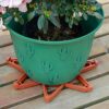 24 Pcs Pots Feet Plant Flower Invisible Pot Risers Triangle Toes Lifters Plastic Planters Stand for Better Water Drainage Indoor and Outdoor Gard