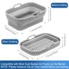2PCS Silicone Air Fryer Liner for Ninja Dual Air Fryer ,Foldable and Reusable Air Fryer Silicone Pot Ninja Air Fryer Accessories, Heat Resistant