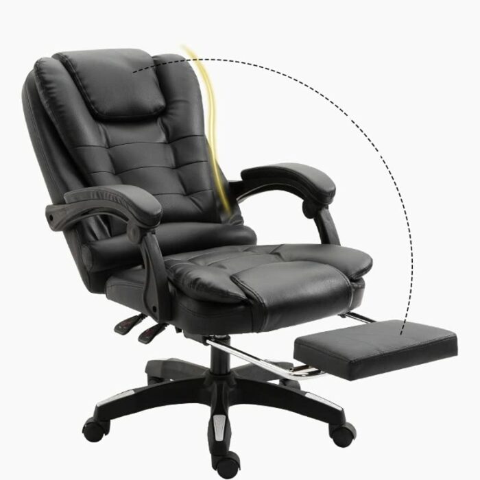 SDFGH Gaming Chair Lying Massage Lifting Rotatable Armchair Footrest Office Adjustable Swivel Leather Executive Massage Chair