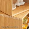 VERAMY 3 Tier Bamboo Bookshelf Rotating Bookshelf Floor Standing Bookcase Storage Rack Large Capacity Bookshelf Utility Organizer Shelves For Liv