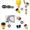 Topways® Garden Hose Connector Set, including Hose End Quick Connector, Hose Waterstop Connector, 2in1 Threaded Tap Connector, Double Male Snap C