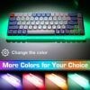 UCINNOVATE RGB Acrylic Computer Keyboard Stand, Mini LED Backlit Keyboard Stand Tray, 60% Gaming Keyboard USB Interface Titled Keyboard Stand for