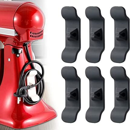 6 Pcs Cord Organizer for Kitchen Appliances Self Adhesive Cable Management Cable Organizer Cord Wrap Kitchen Organizers Storage for Mixer Air Fry