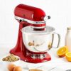 Bowl Covers for KitchenAid 4.5-5 Qt Tilt-Head Stand Mixer, Mixer Splash Guard with Extra Pouring Window for KitchenAid Mixer, Dishwasher Safe Bow