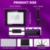 Ankishi UV Black Light 100W/50W/30W, 385-400nm UV Light Dimmable, Ultraviolet Light with 1.5M Power Cord Plug and Switch, UV Floodlight IP66, LED