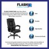 Flash Furniture High Back Leather Executive Swivel Chair with Arms, Metal, Black, 81.28 x 66.04 x 38.1 cm
