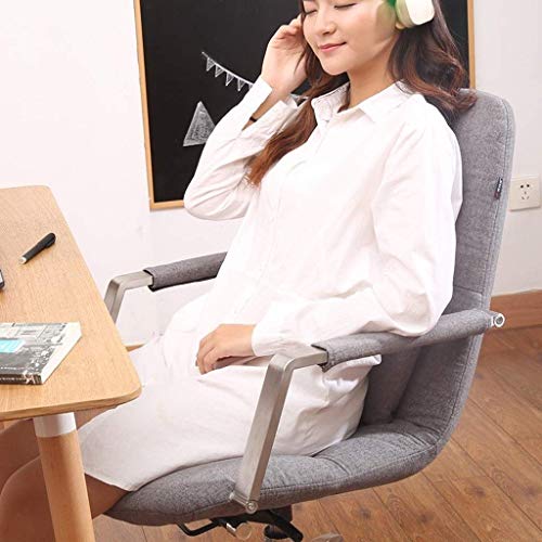 n/a Chairs,Home Office Desk Chair Modern Fabric Upholstered Adjustable Mid-Back Ergonomic Executive Conference Chair Gray(Color : Gray, Size : 93