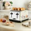 Russell Hobbs 25780 Emma Bridgewater 4 Slice Toaster - Rise & Shine Hen's with Wide Slots and Independent 2 Slot Operation, Cream