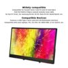 15.6inch Portable Monitor, 1080P FHD IPS Laptop Monitor USB C HDMI Computer Display HDR Eye Care External Screen, Mini Ultra Thin Gaming Monitor
