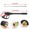 Triclicks High Pressure Power Washer Gun Spray Gun Garden Watering Sprayer + 18.5" Extension Wand + 5 Connect Nozzles + 10m Water Hose, Pressure