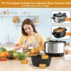 Silicone Slow Cooker Liner Fit for Crockpot Morphy Richards 6QT, Silicone Slow Cooker Divider Liners, Reusable/Leakproof Slow Cooker Accessories