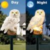 Apluskis Garden Ornaments Outdoor Owl Shape Light LED Solar Garden Light Owl Lawn Lamp Waterproof Solar Led Lights Outdoor Yard Garden Creative S