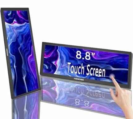 8.8 Inch PC Temperature Display Wtih Case Touch Screen Monitor PC Sensor Panel Display,IPS USB Mini Screen for Raspberry Pi,AIDA64 PC CPU RAM Dat