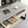DLOETT Rock Slab Desk Home Type Laptop Desk Office Writing Desk