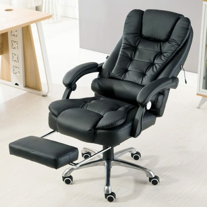 DLOETT Office Chair Home Computer Chair PU Comfortable Swivel Gaming Chair Point Massage