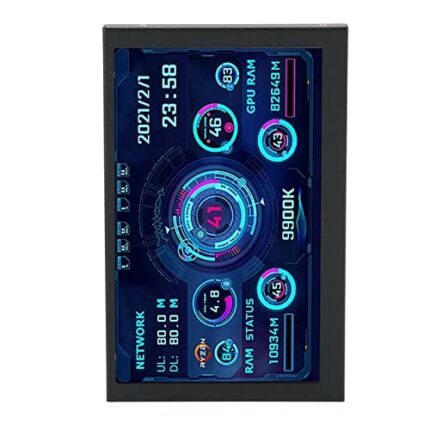 Mini Display,Mini Monitor, Mini Screen, Computer Temperature Monitor 5 Inch IPS Temperature Display Multifunction PC CPU Data Monitor for CPU GPU