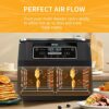 Zemoeng Air Fryer Skewer Rack for Ninja Dual, BBQ Rack with 14 Skewers, 304 Stainless Steel Grilling Rack Air Fryer Accessories for Double Basket