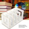 Desktop Bookshelf Wood Sturdy Durable Book Rack with Multi-Slots for Home Office School in 11.81 x 6.69 x 6.69inch(warm white)