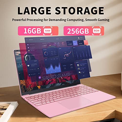 Fsjun Laptop【Win11 Pro/MS Office2019】 15.6 inch IPS FHD Display, 12th Gen Alder Lake N95 CPU (Up to 3.4Ghz), 16GB RAM, 256GB NVME SSD, USB3.0 x2,