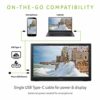 Acer PM161Q bu Portable Monitor 15.6" Full HD (1920 x 1080) (USB Type-C for Video/Power & Micro USB for Supplemental Power),Black