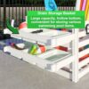 FENCETECH White Basket Poolside Deckbox Storage Organizer, 6-Pack