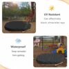 Octagon Sand Box Cover，for 84" X 78" x 9" Octagon Sand Box，Waterproof Dust Proof Outdoor Octagon Sand Box Cover,Black